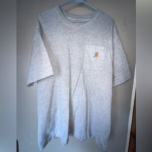 Carhartt Men's Heather Grey Workwear Pocket T-Shirt, Original fit, size large